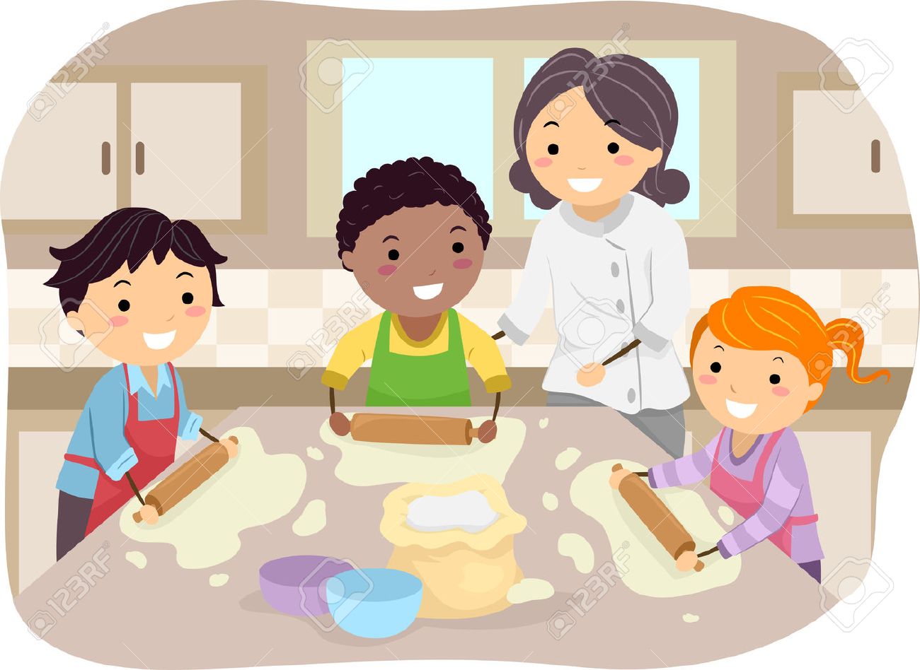 Image result for children making pizza clipart