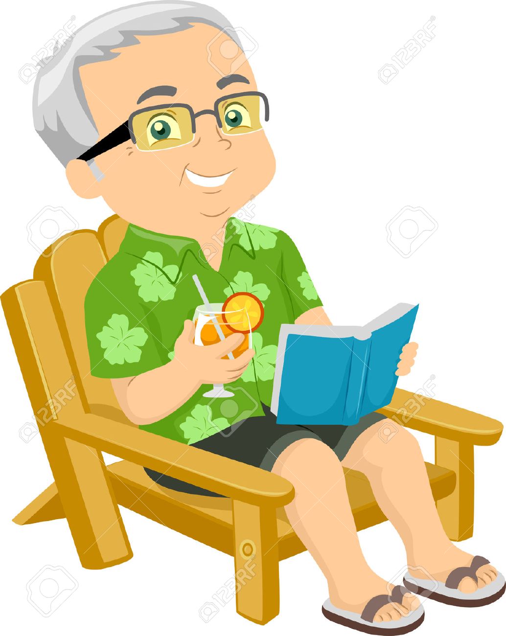 Mann Im Liegestuhl Clipart sdatec.com