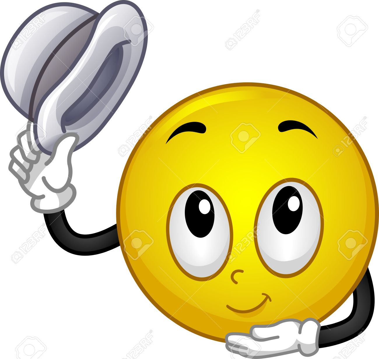 Mascot Illustration D'un Smiley Retrait Son Chapeau Et Faire Un Léger Salut Banque D'Images Et Photos Libres De Droits. Image 39604975.