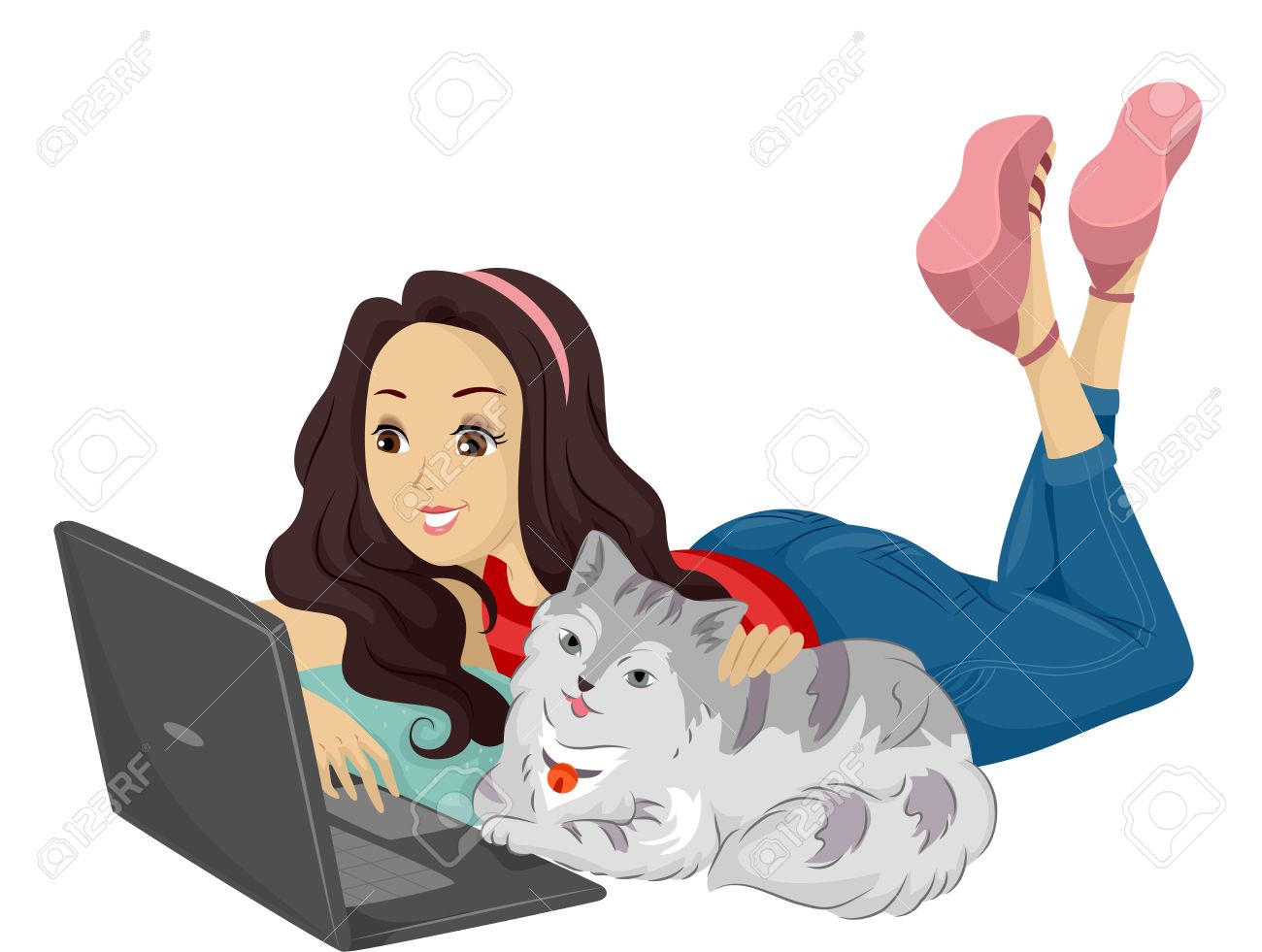 Resultado de imagen para niña en internet animada