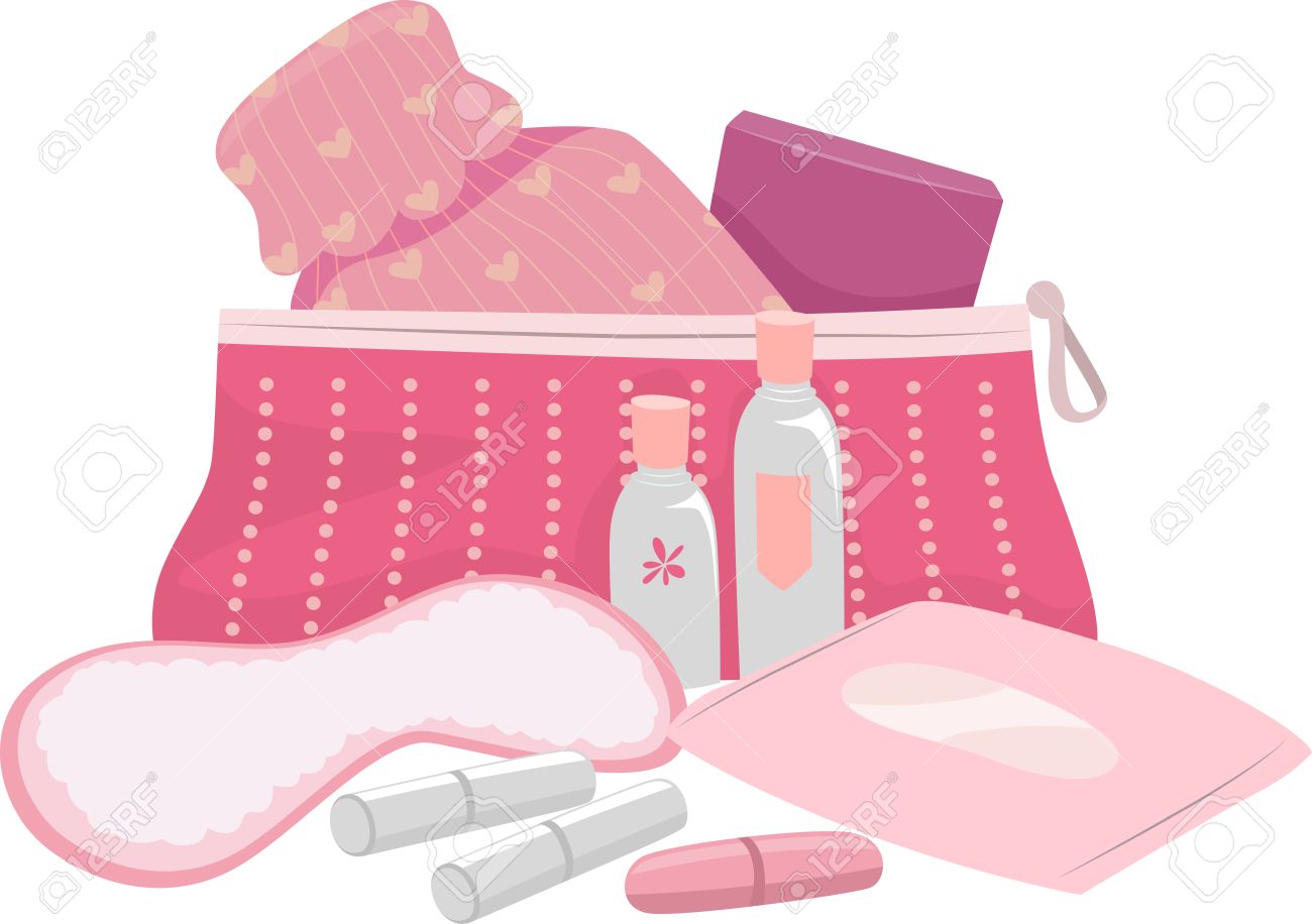 10 代の女の子のための完全な思春期キットのイラスト の写真素材 画像素材 Image