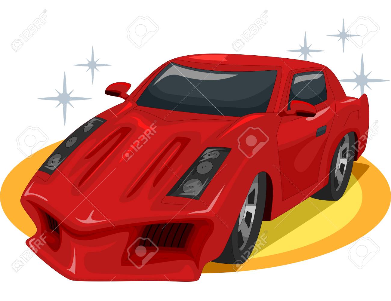 自動車ショーで表示の赤いスポーツカーのイラスト の写真素材 画像素材 Image 自動車ショーで表示の赤いスポーツカーのイラスト の写真素材 画像素材 Image