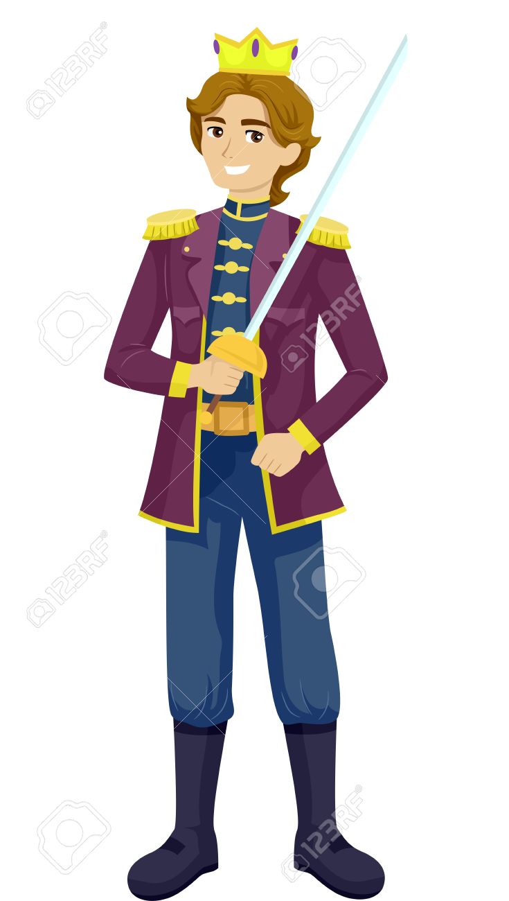 王子様の衣装を着て 10 代の少年のイラスト の写真素材 画像素材 Image