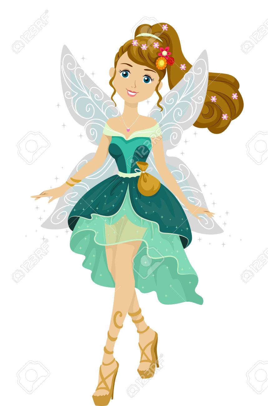 Illustration Of A Teenage Girl Dressed As A Cute Fairy Stock Photo Picture And Royalty Free Image Image