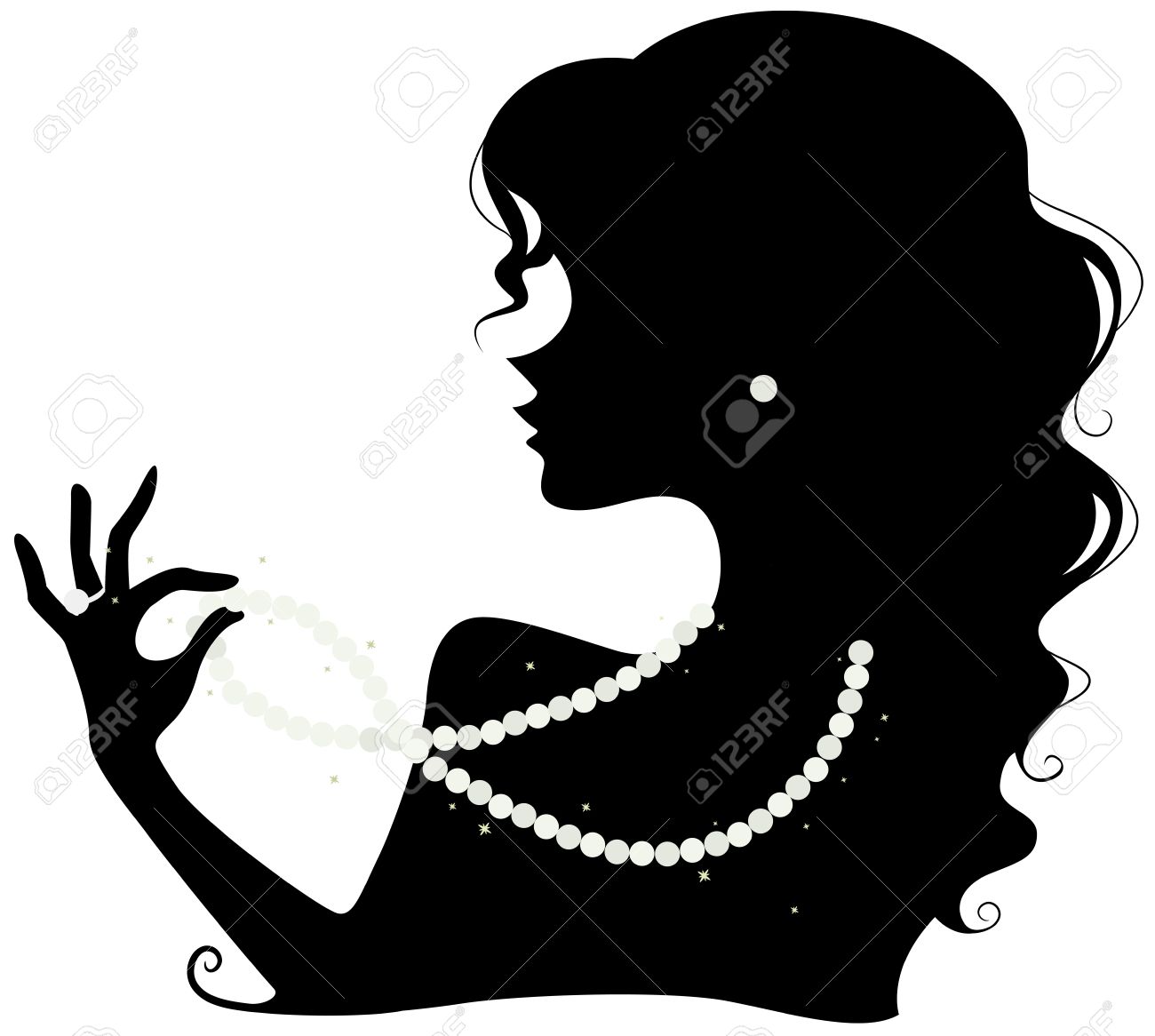 真珠のネックレス ピアス イヤリング リングを身に着けている女性のシルエットをあしらったイラスト の写真素材 画像素材 Image 真珠のネックレス ピアス イヤリング リングを身に着けている女性のシルエットをあしらったイラスト の写真素材 画像素材 Image