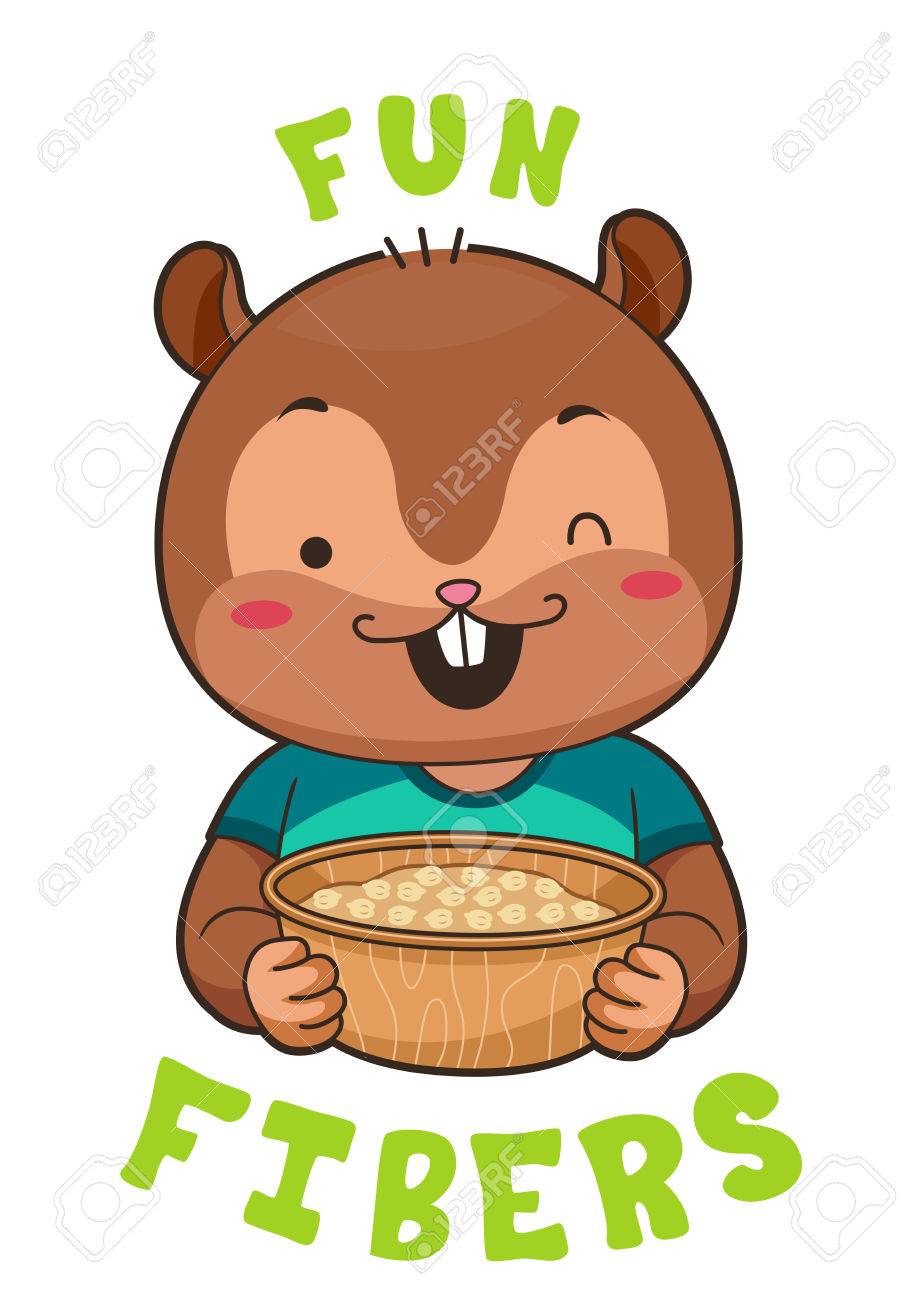 ひよこ豆のボールを押しながらかわいい小さなシマリス警を備えマスコット イラスト の写真素材 画像素材 Image