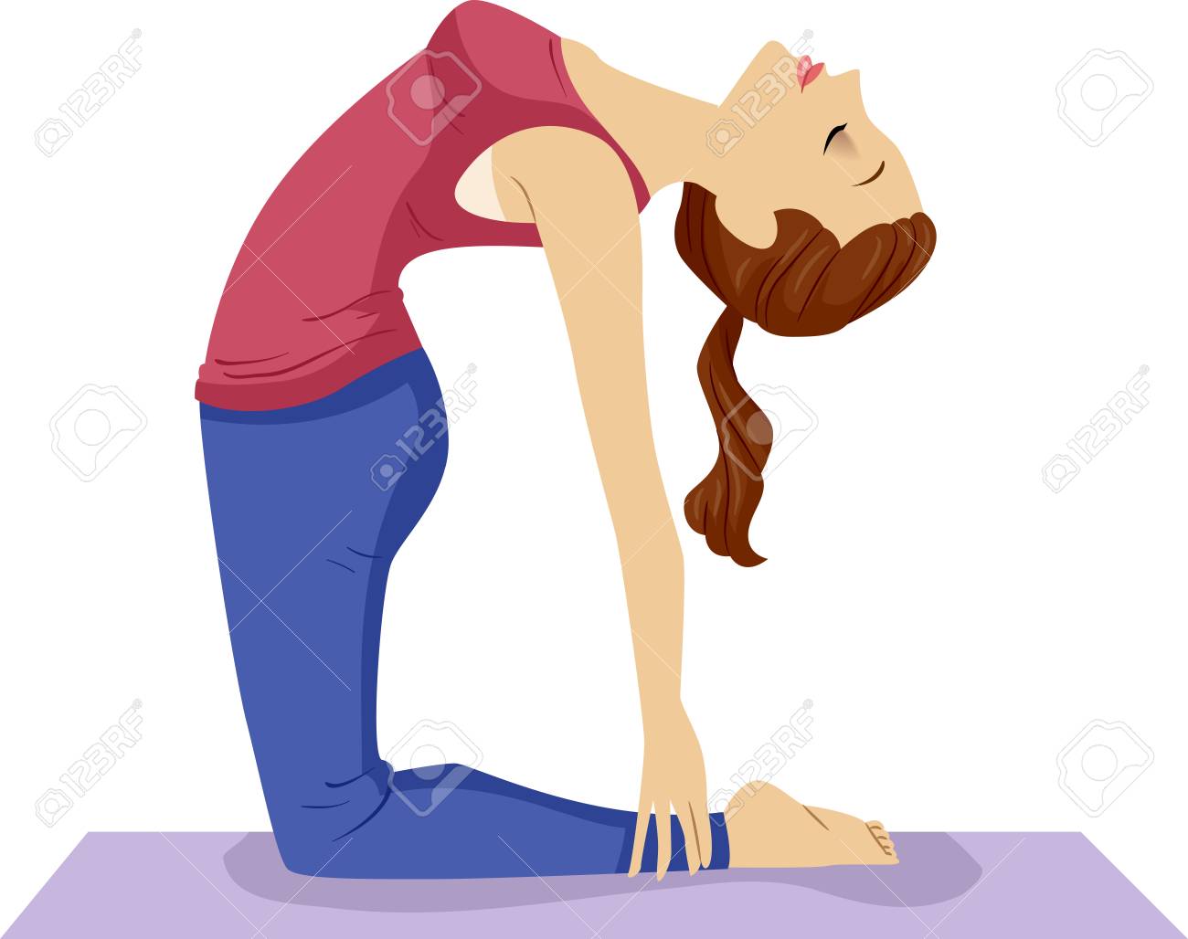 Yoga: postura del camello Yoga: postura del camello