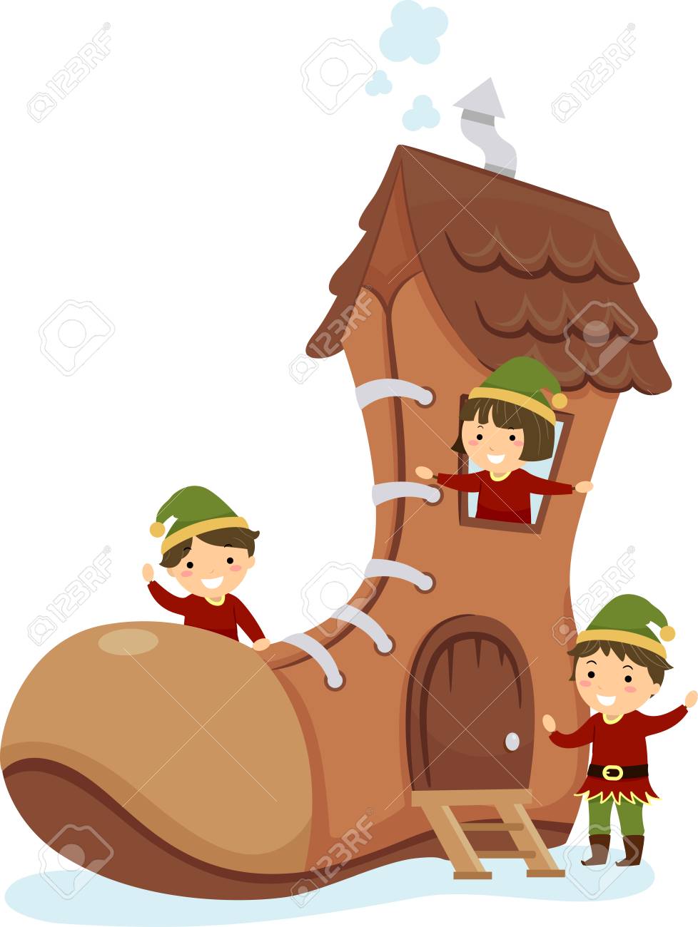 90534866-illustration-of-stickman-kids-elf-with-a-big-brown-shoe-house.jpg