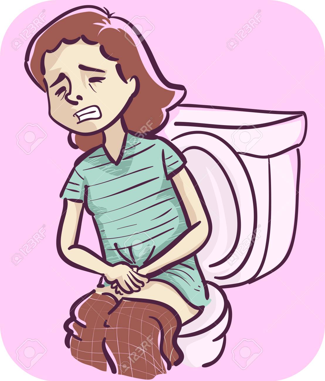 Illustration of a Girl Sitting on the Toilet Peeing and Holding Herself Because of Pain - 111759218 Illustration of a Girl Sitting on the Toilet Peeing and Holding Herself Because of Pain - 111759218