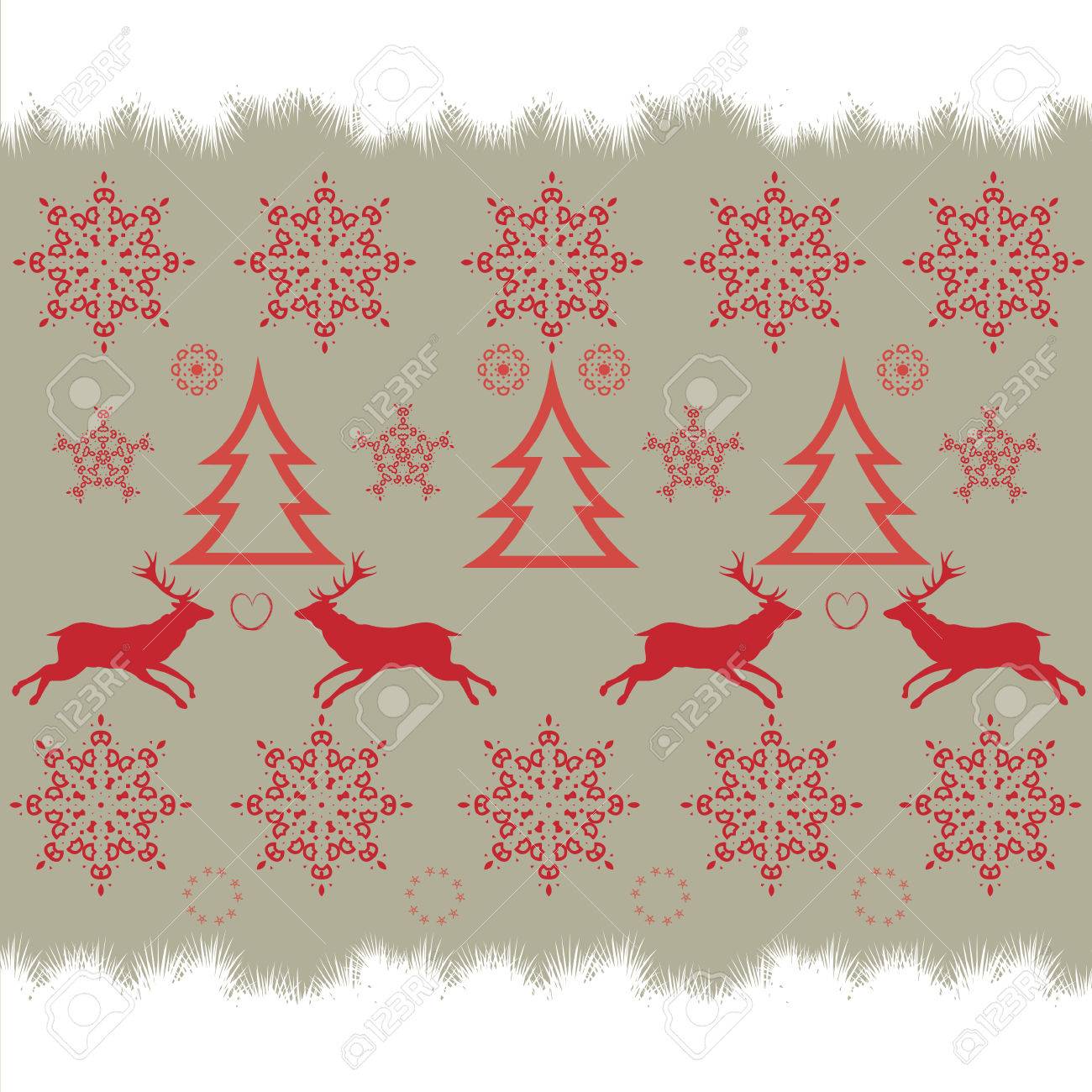 Stella Di Natale A Punto Croce.Immagini Stock Ricamo Natale Schema A Punto Croce Con Cervi E Fiocchi Di Neve Questo Modello E Senza Soluzione Di Continuita Puo Essere Trasformato In Un Bordo Image 46973156