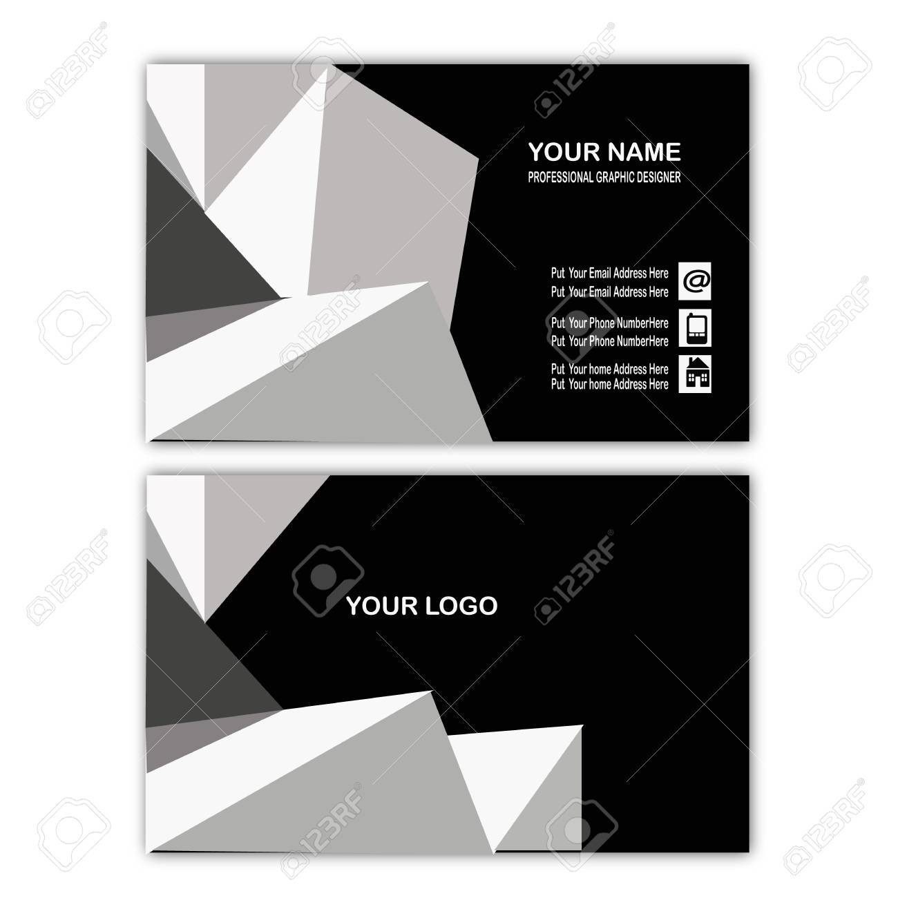 black and white business card template black and white business cards templates free