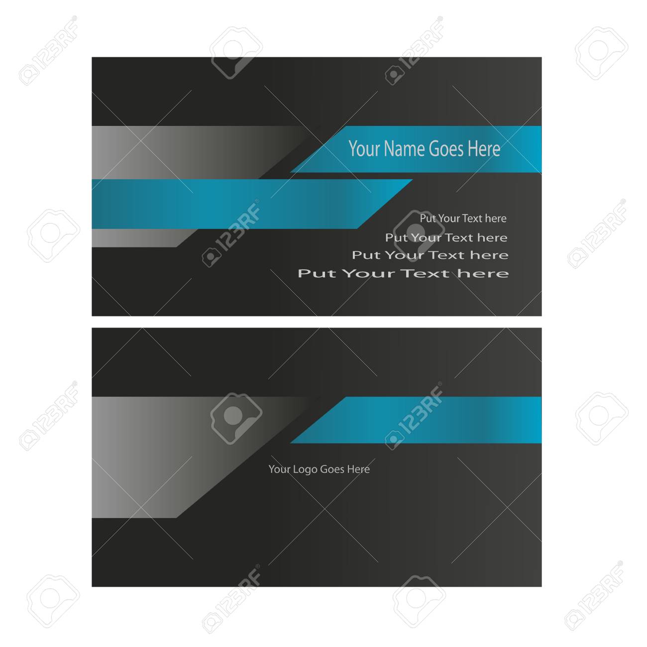 tech business card blue and black concept royalty free cliparts tech business card