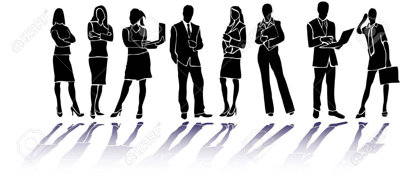 Business People Silhouettes Royalty Free SVG, Cliparts, Vectors, and Stock  Illustration. Image 10960414., image size:1300x631