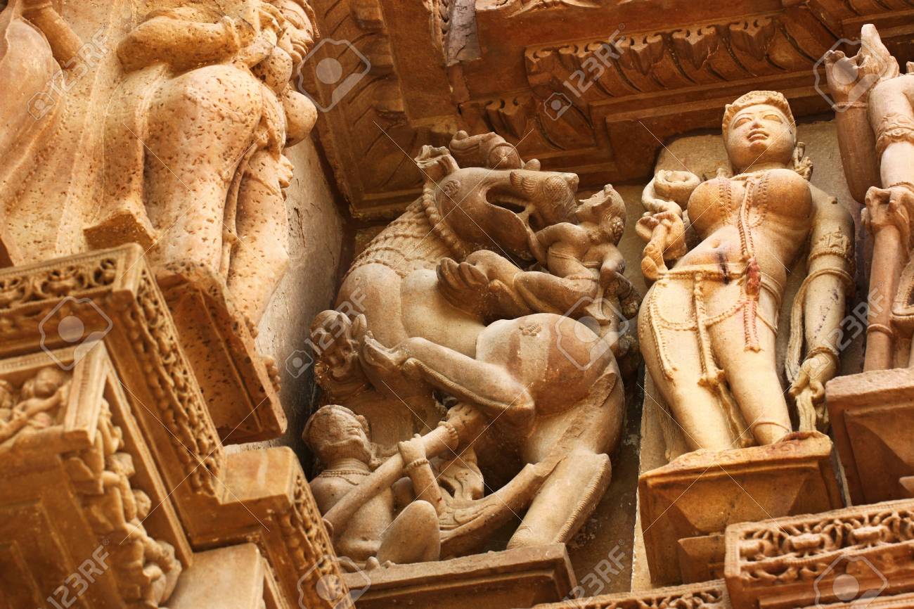 Khajuraho Temples And Their Erotic Sculptures India Stock Photo Picture And Royalty Free Image Image 41219630