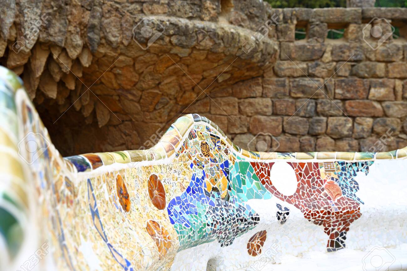 Parc Guell A Garden Overlooking Barcelona Designed And Built Stock Photo Picture And Royalty Free Image Image 139869156 123rf com