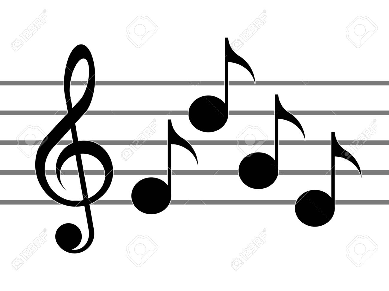 treble clef and staff