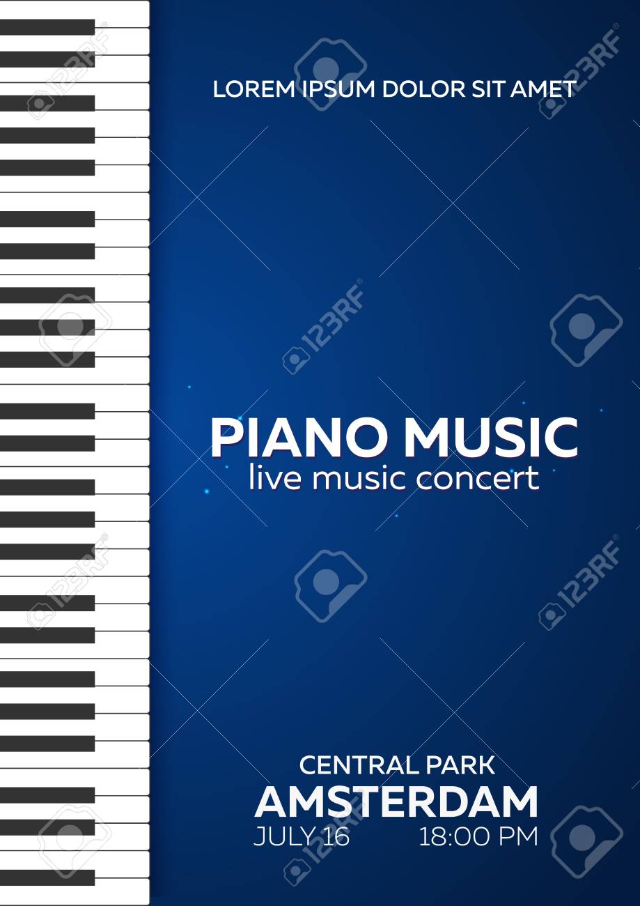 piano concert poster design live music concert piano keys