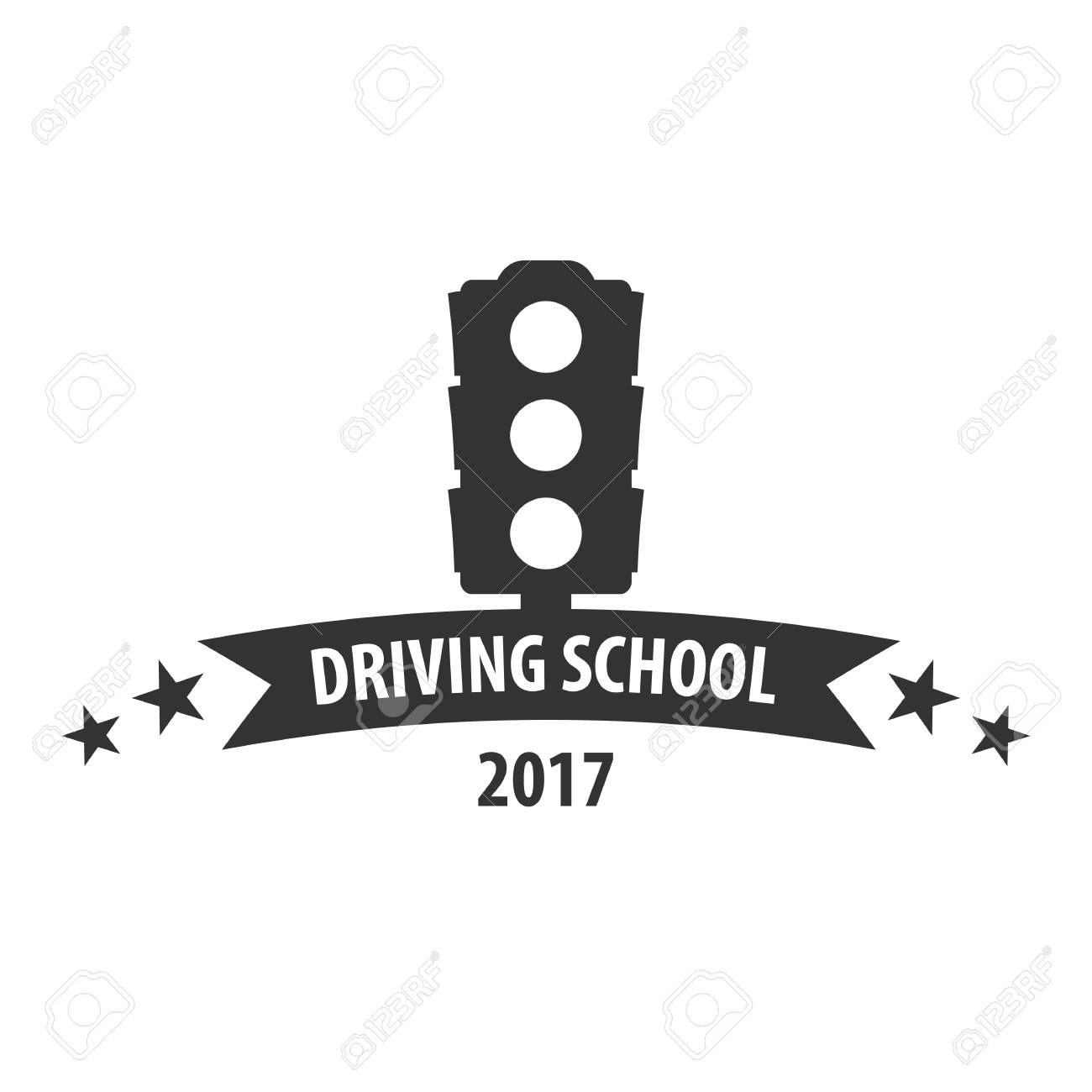 driving school logo and emblem template auto education vector school emblem template