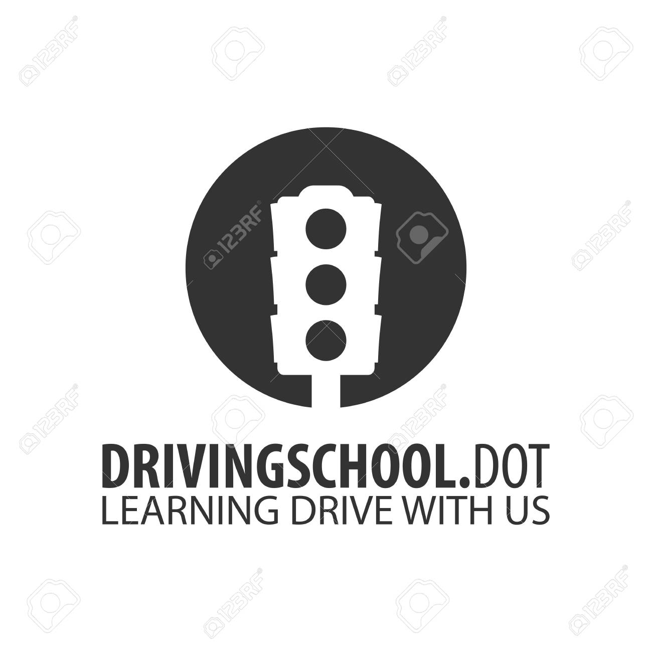 driving school logo and emblem template auto education vector school emblem template