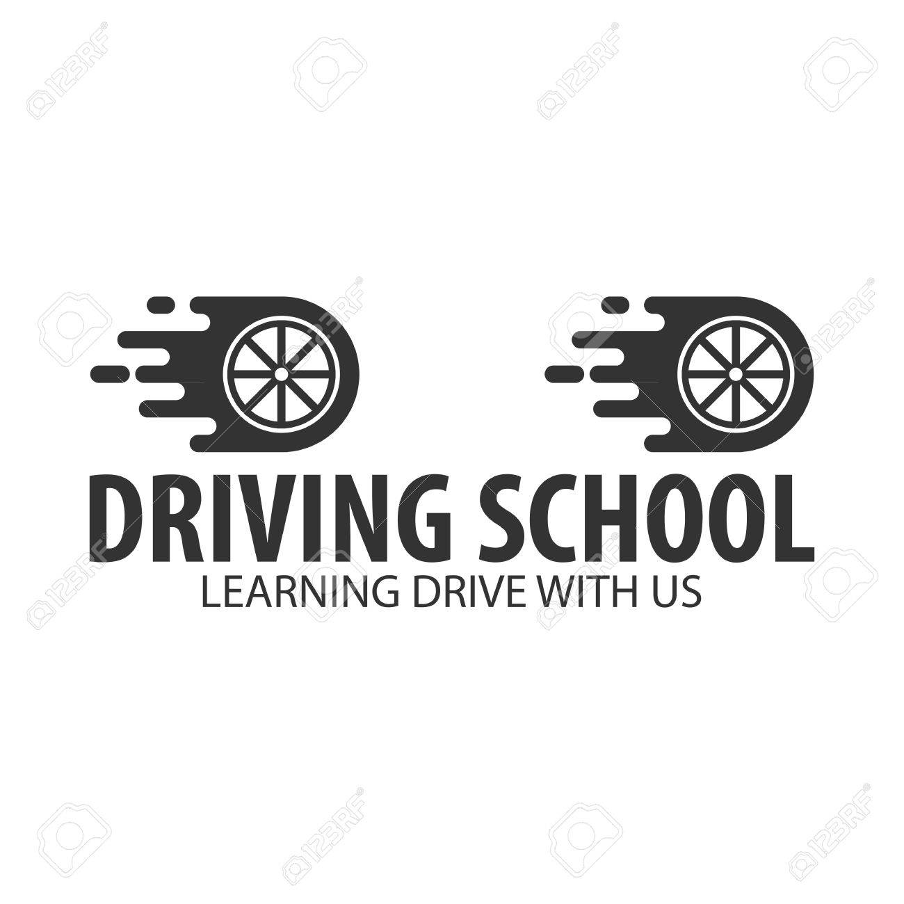 driving school logo and emblem template auto education vector school emblem template