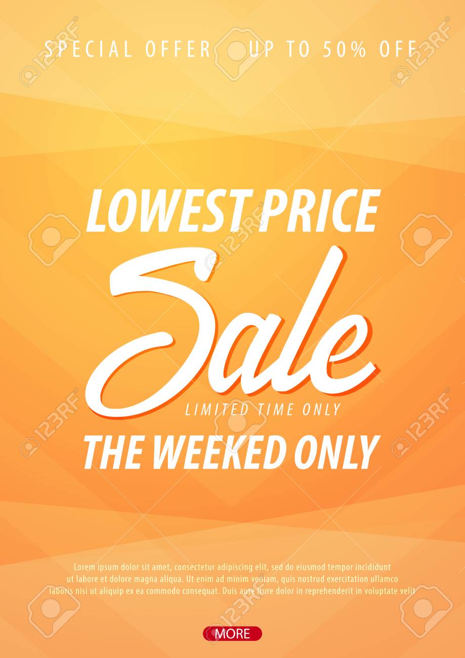 sale poster or flyer design discount background for the online