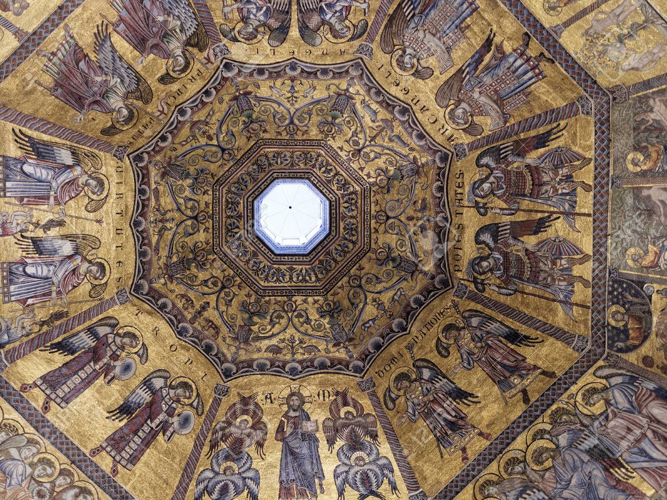 Magnificent Mosaic Ceiling Of The Baptistry Of San Giovanni