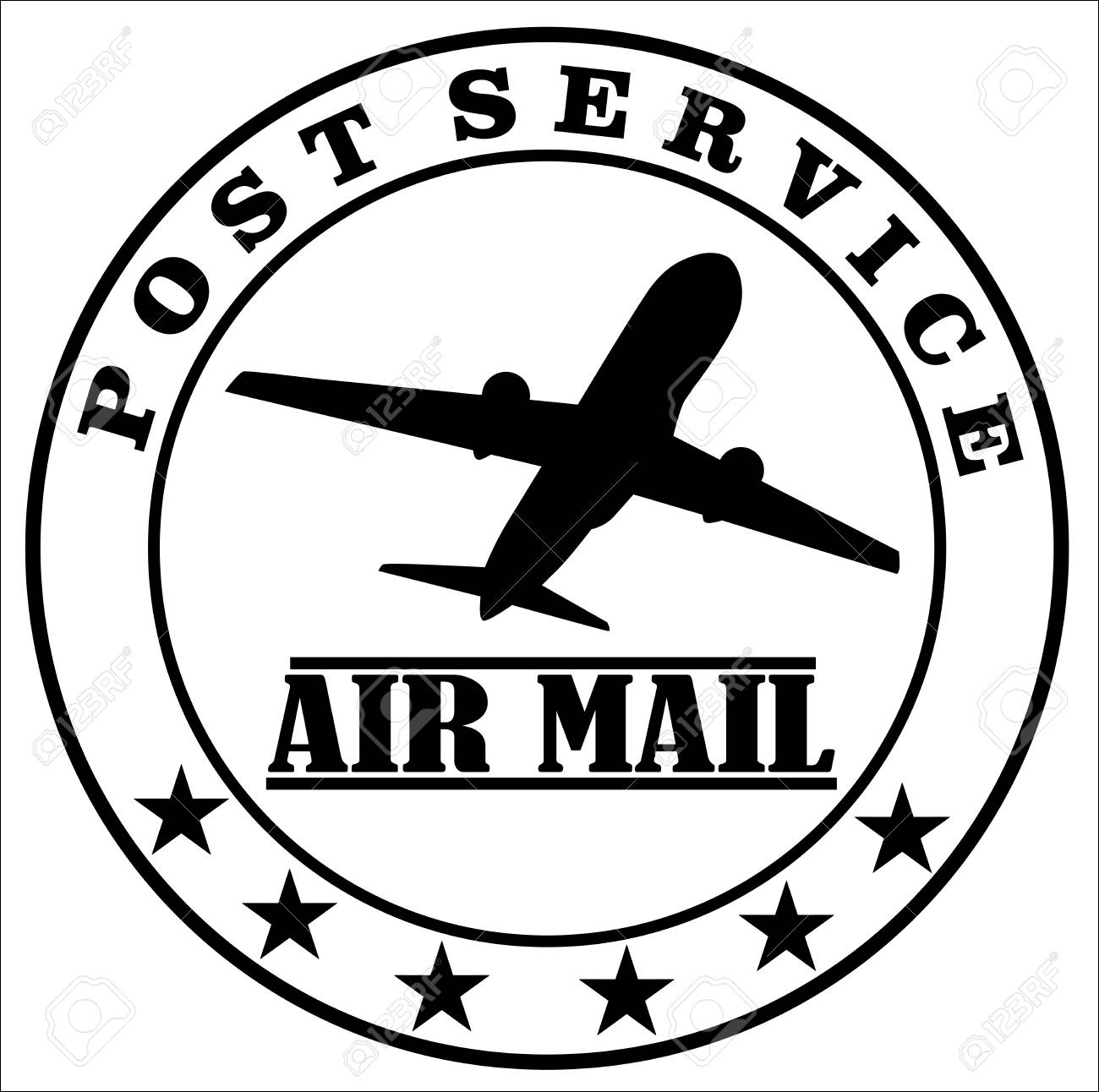 Air Mail Post Service Stamp Vector. Royalty Free SVG, Cliparts, Vectors,  and Stock Illustration. Image 92543058., image size:1300x1292
