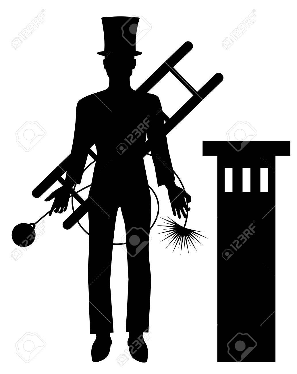 chimney sweeper men vector eps 10 chimney sweeper