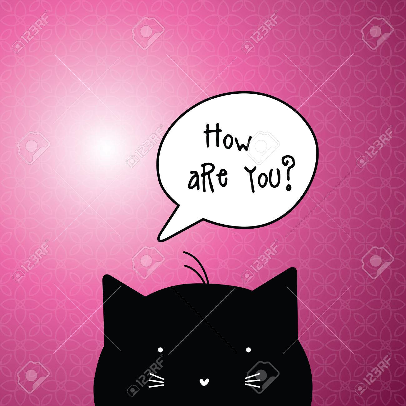 お元気ですか 吹き出し付きカード のイラスト素材 ベクタ Image