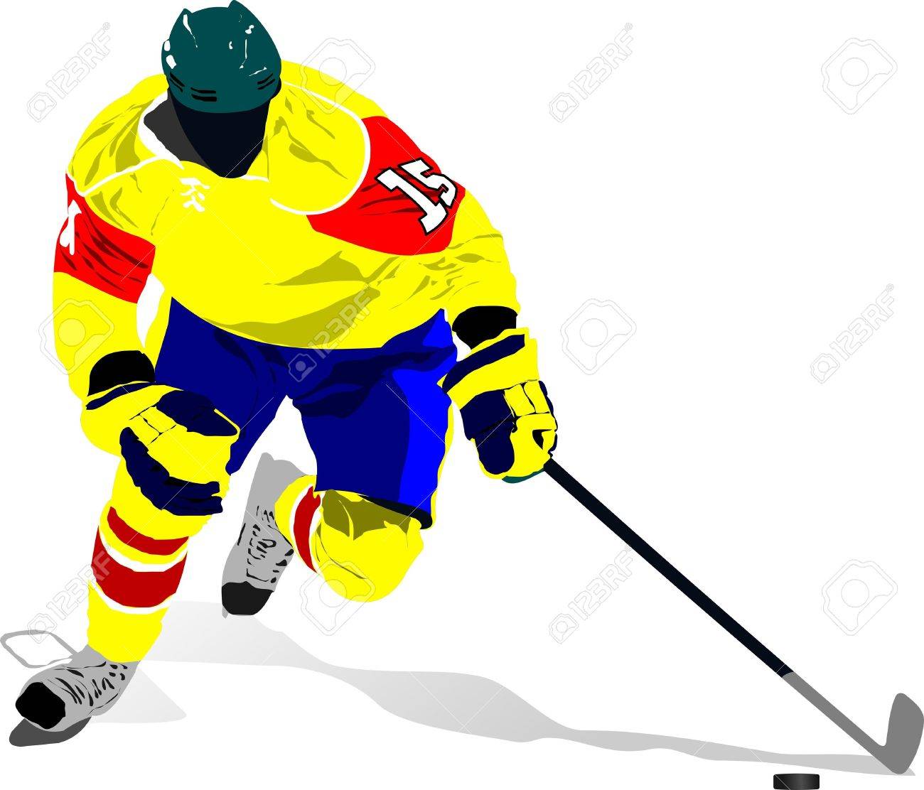 Ice Hockey Players Vector Illustration For Designers Royalty Free SVG,  Cliparts, Vectors, and Stock Illustration. Image 15127786., image size:1300x1112