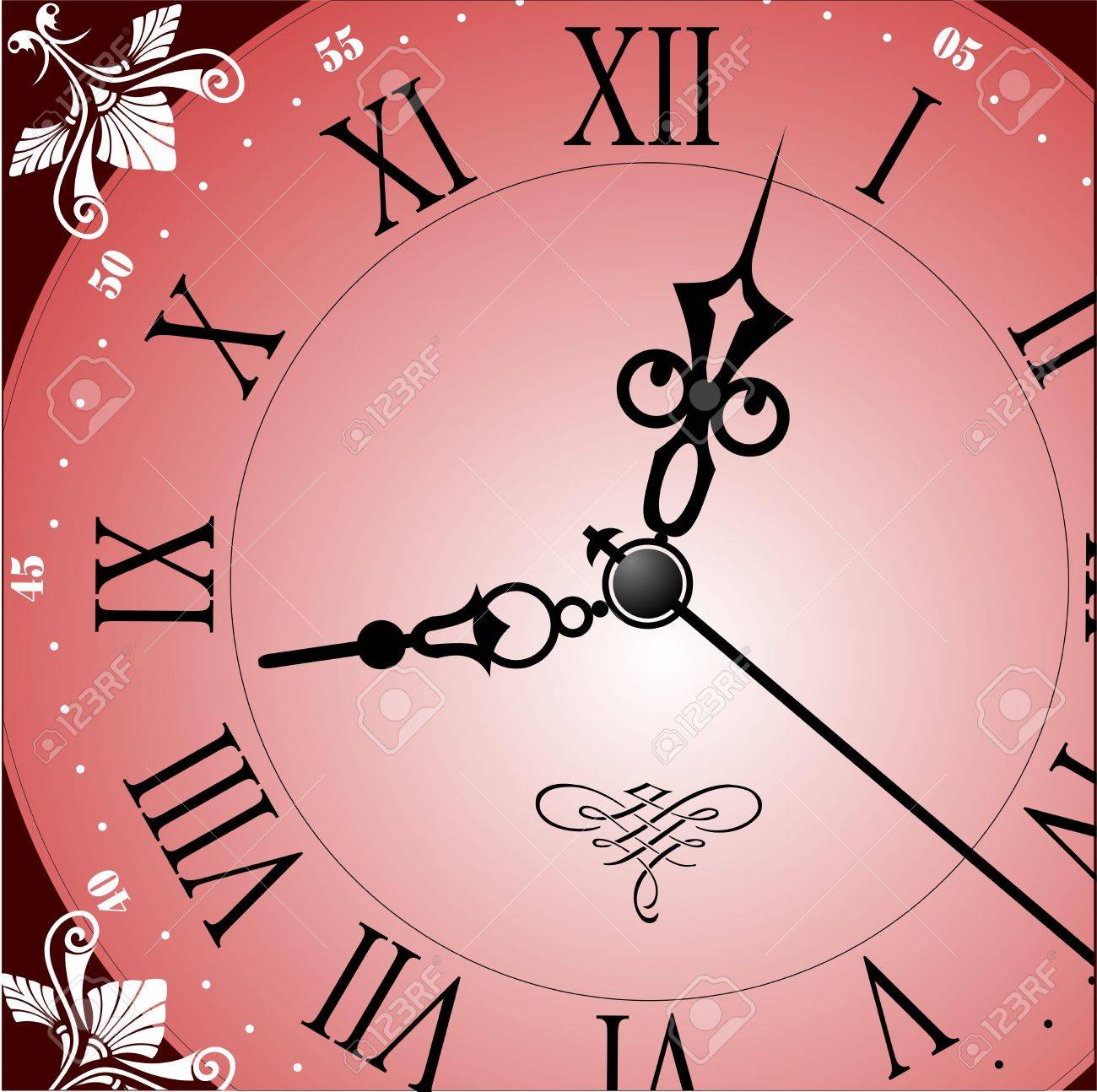 Antique Cara Mirando Reloj Ilustracion Vectorial Ilustraciones Vectoriales Clip Art Vectorizado Libre De Derechos Image