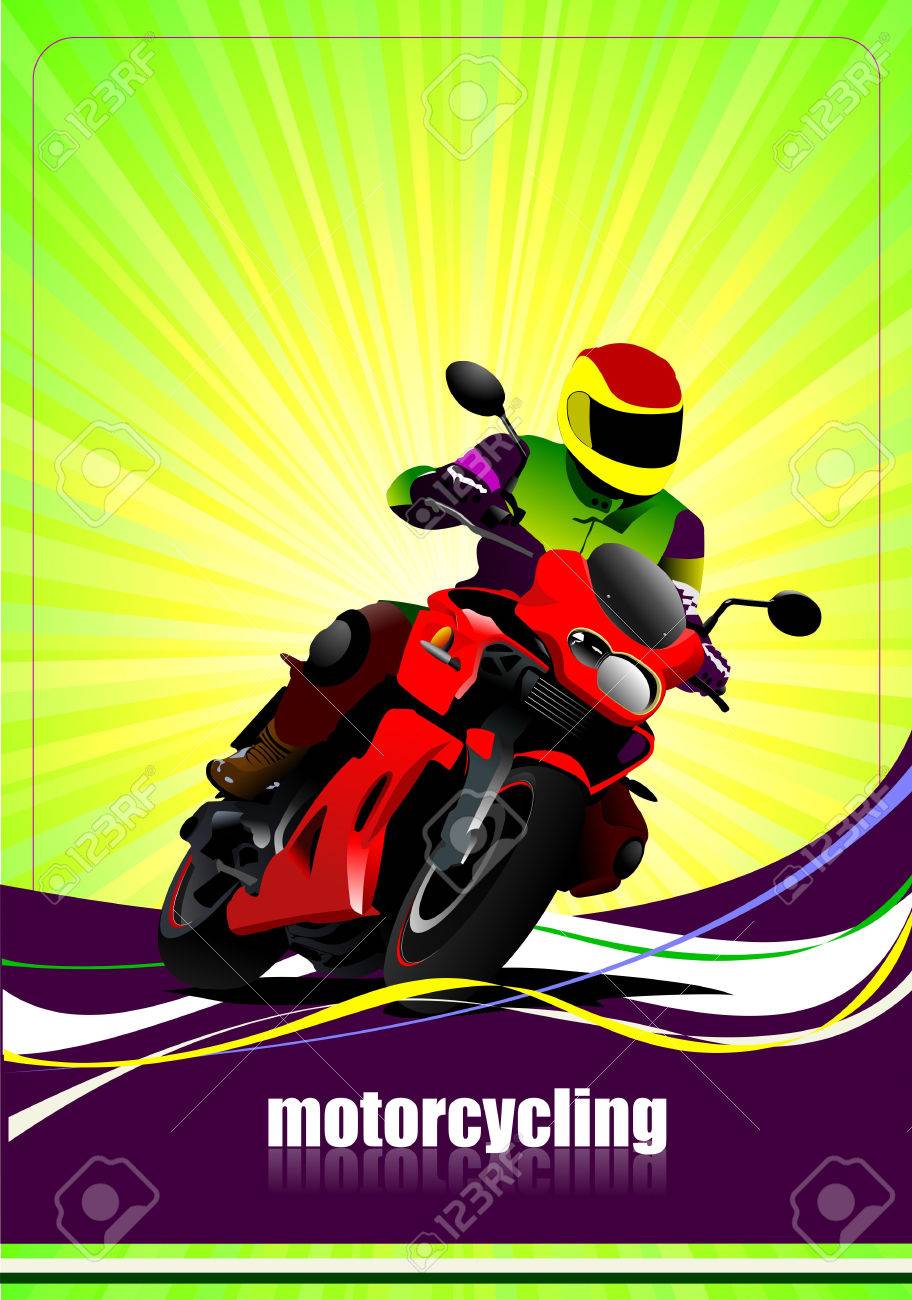 バイク画像とオートバイの背景 鉄馬 のイラスト素材 ベクタ Image