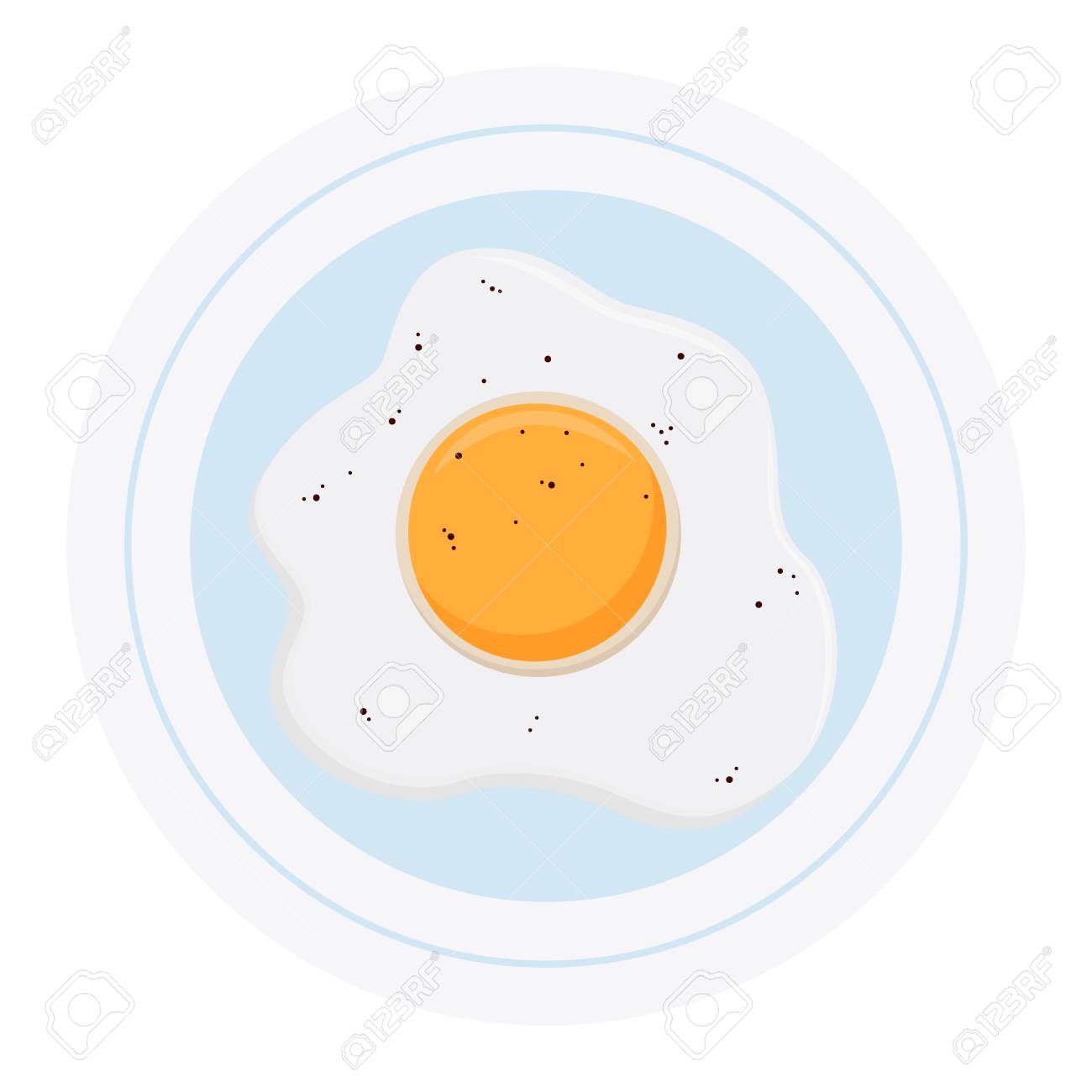 Huevo Frito En El Plato Desayuno Saludable Nutricion Natural