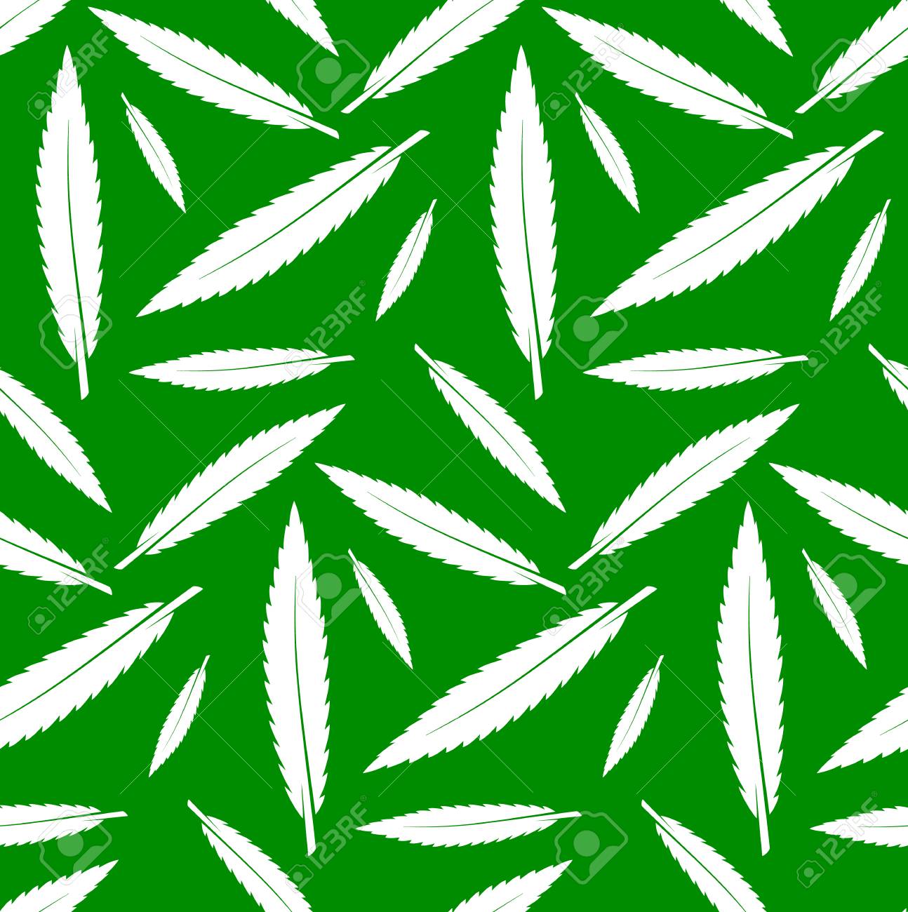 seamless white leaves pattern