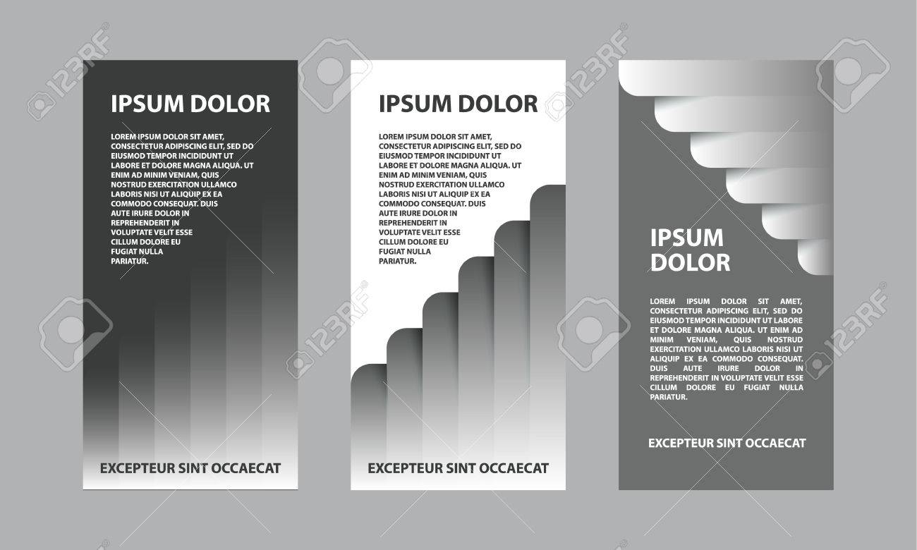 gray abstract business template for flyer brochure presentation