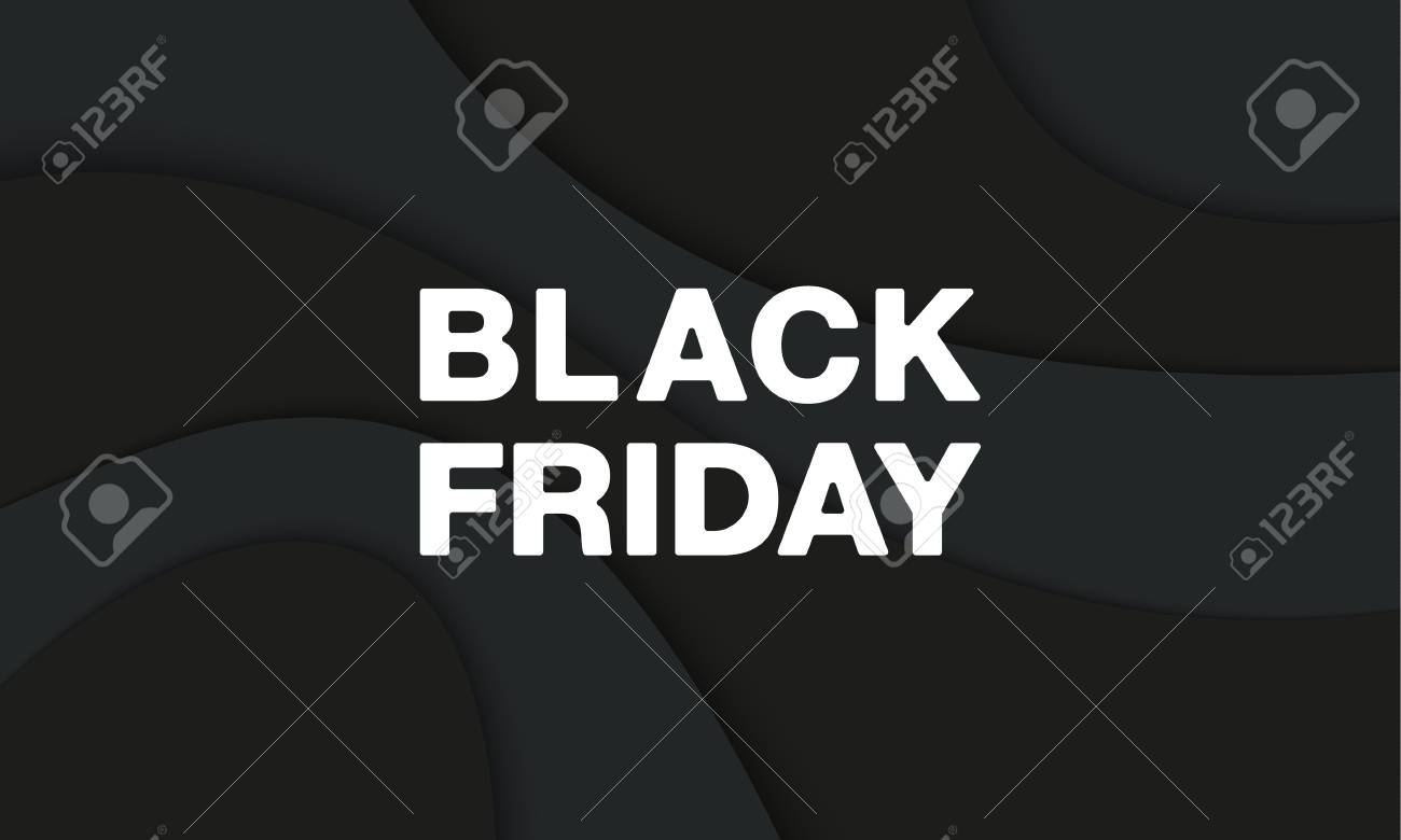 black friday banner template black friday white letters on black