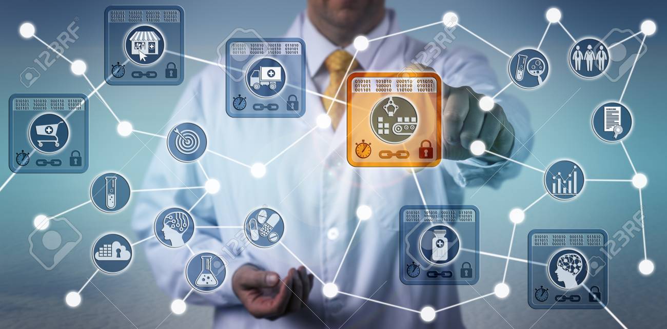 Unrecognizable pharmaceutical logistician using internet of things solution based on blockchain technology to secure data integrity of drug supply chain. - 104963557 Unrecognizable pharmaceutical logistician using internet of things solution based on blockchain technology to secure data integrity of drug supply chain. - 104963557