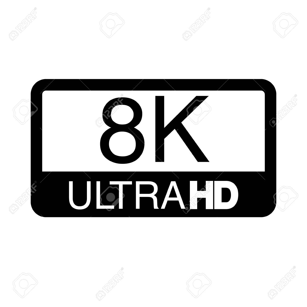 Logo 8k Ultra Hd Vector Illustration Of 8k Video Royalty Free Cliparts Vectors And Stock Illustration Image