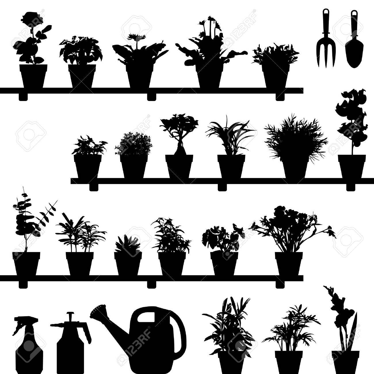 Free Free 199 Silhouette Flower Pot Svg SVG PNG EPS DXF File