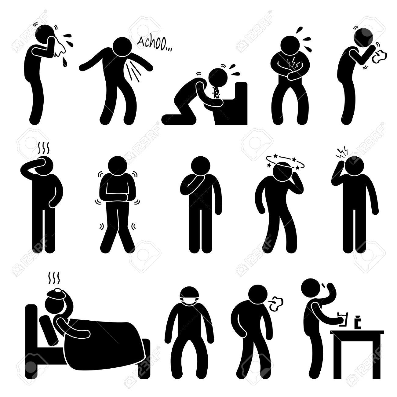 Fiebre mareado cansado