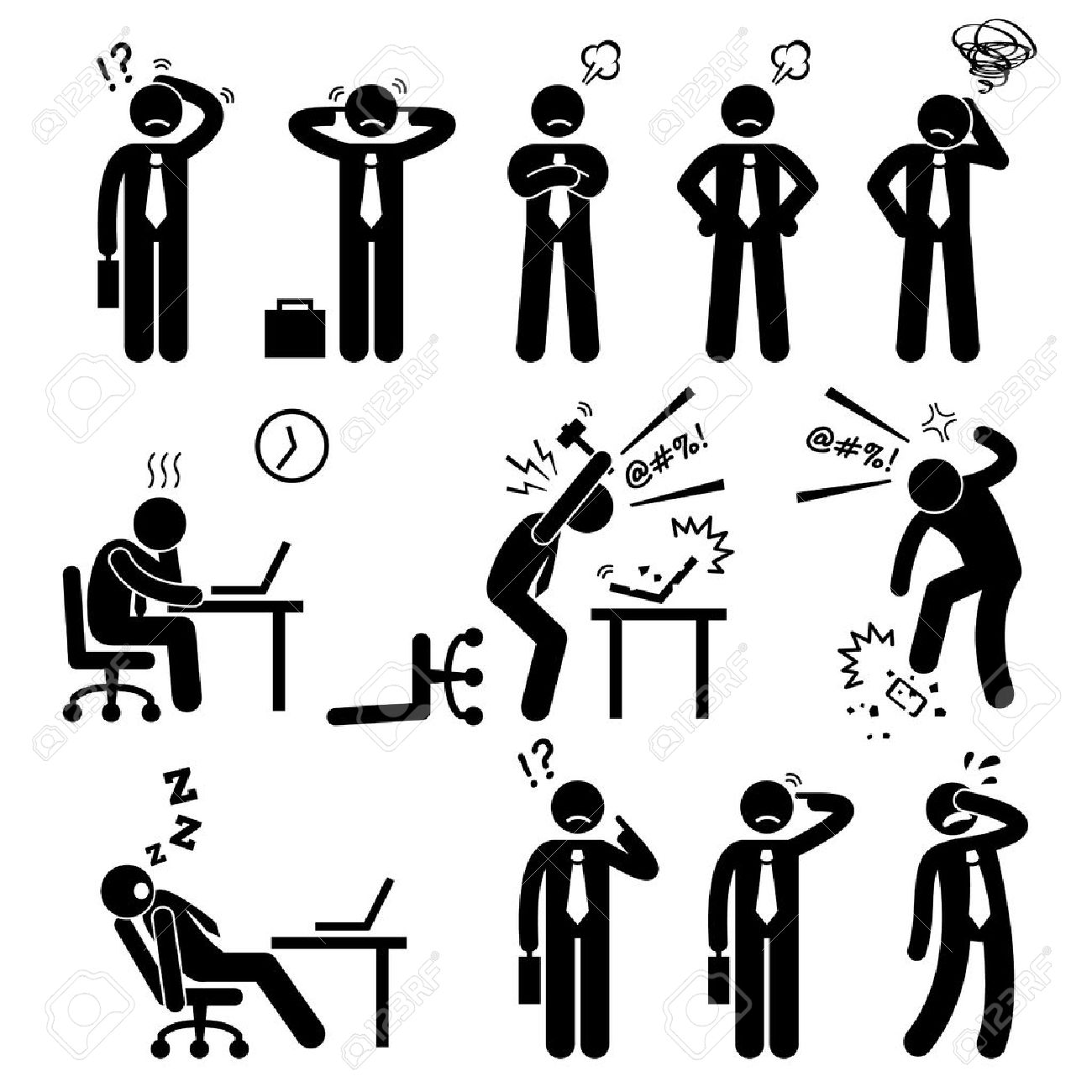 Businessman Business Man Stress Pressure Workplace Stick Figure Pictogram Icon - 38116502 Businessman Business Man Stress Pressure Workplace Stick Figure Pictogram Icon - 38116502