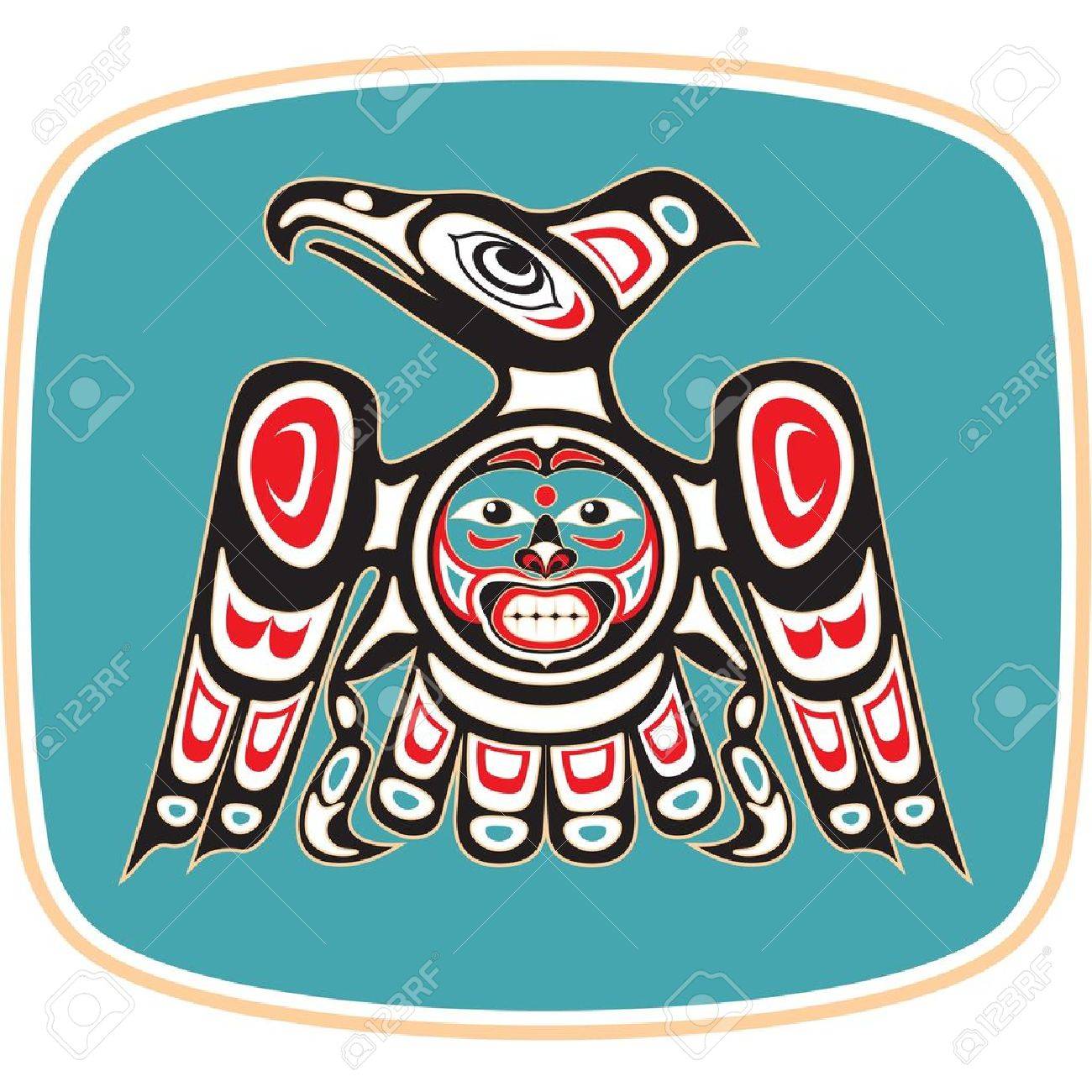 イーグル ネイティブ アメリカン スタイルのイラスト素材 ベクタ Image