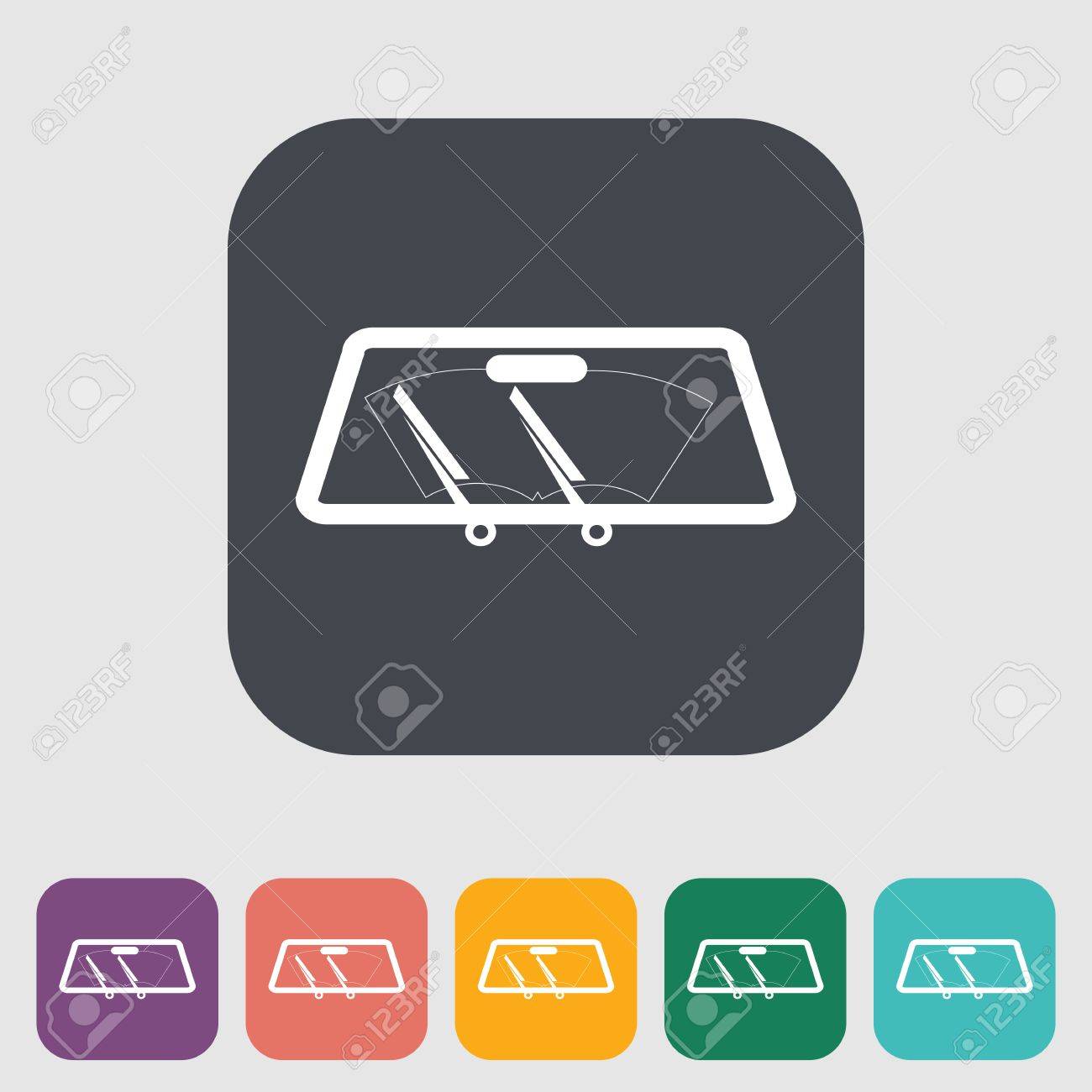 ワイパー車単一フラット アイコン ベクトル イラスト のイラスト素材 ベクタ Image