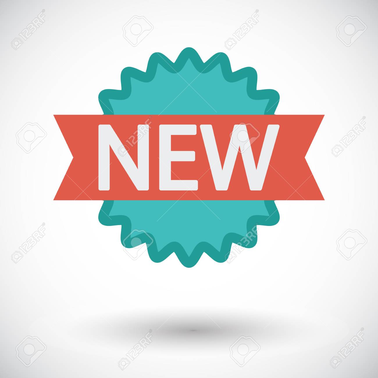 新機能 白い背景の上の単一のフラット アイコン ベクトルの図 のイラスト素材 ベクタ Image