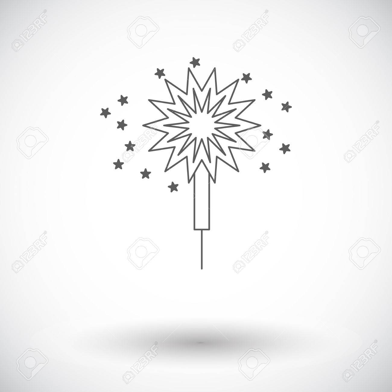 線香花火 白い背景の上の 1 つのフラット アイコン ベクトル イラスト のイラスト素材 ベクタ Image 38324254