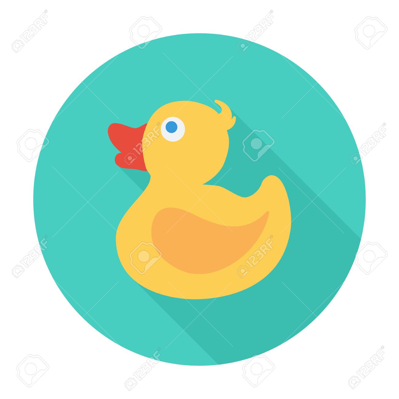 Duck icon. Flat vector related icon with long shadow for web and mobile applications.