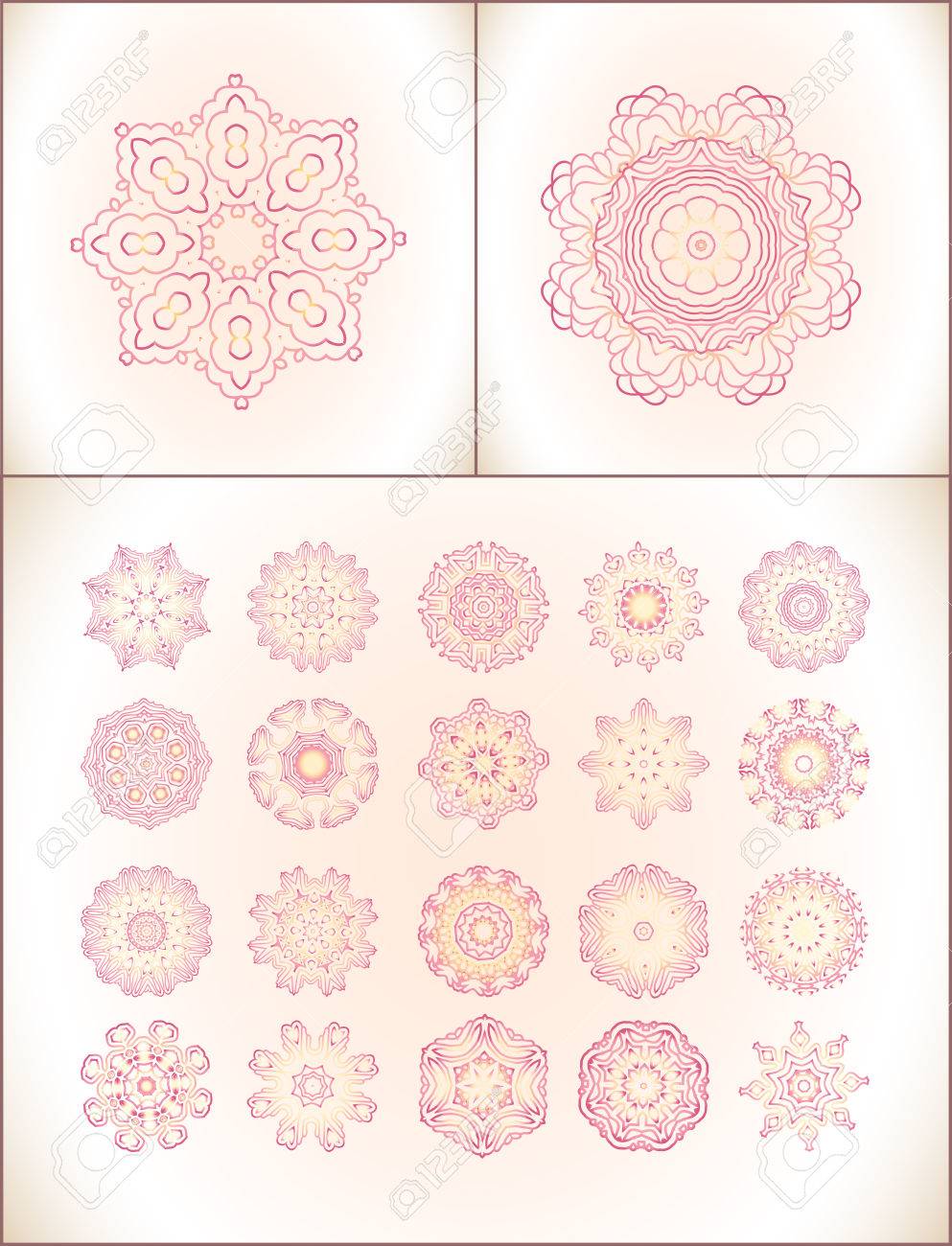 Indische Ornamente Nette Rosa Kreis Ornament Schnursenkel Lizenzfrei Nutzbare Vektorgrafiken Clip Arts Illustrationen Image 64964712