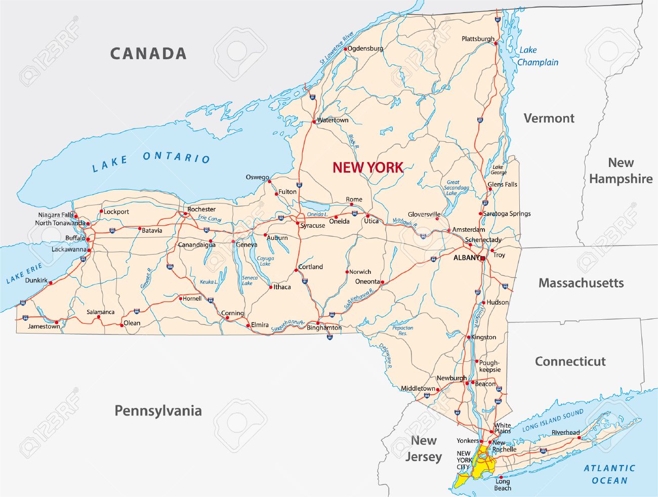 ニューヨーク州の道路地図のイラスト素材・ベクター Image 32312439 ニューヨーク州の道路地図のイラスト素材・ベクター Image 32312439