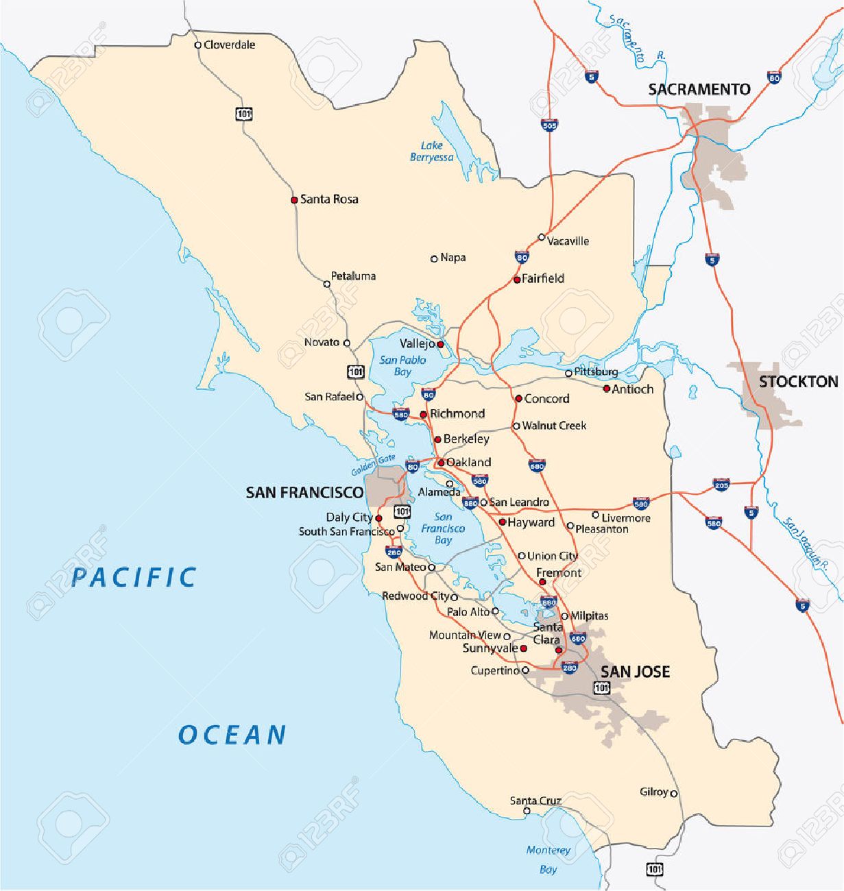 San Francisco Bay Area Map Stock Vector . San Francisco Bay Area Map Royalty Free Cliparts Vectors And san francisco bay area map stock vector . san francisco bay area map royalty free cliparts vectors and