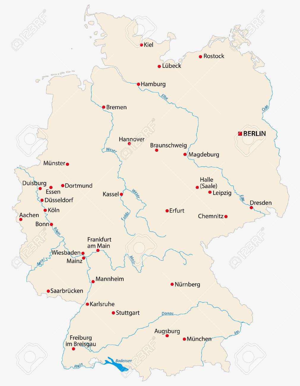 simple germany map stock vector 33569364